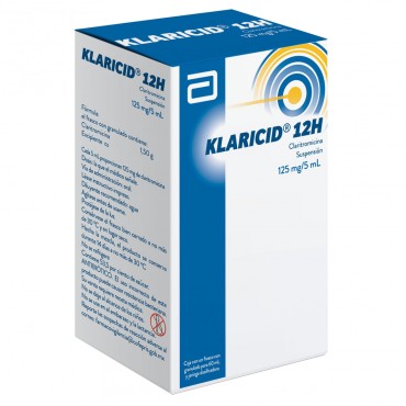 Klaricid 12H 125mg/5mL Caja Con Frasco Granulado Para 60mL -RX2