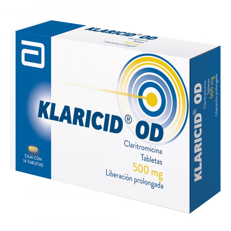 Klaricid OD 500 mg 14 tabletas Abbott México