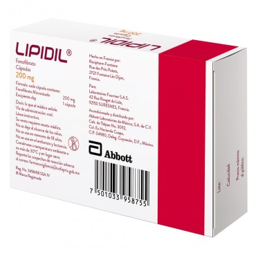 Lipidil 200 mg Caja Con 14 Capsulas