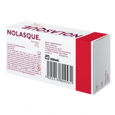 Nolasque 25 mg Caja Con 30 Tabletas