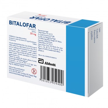 Bitalofar 20 mg Caja Con 28 Tabletas
