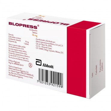 Blopress 16 mg Caja Con 14 Tabletas
