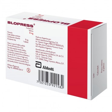 BLOPRESS® 8 mg C/14 TABS